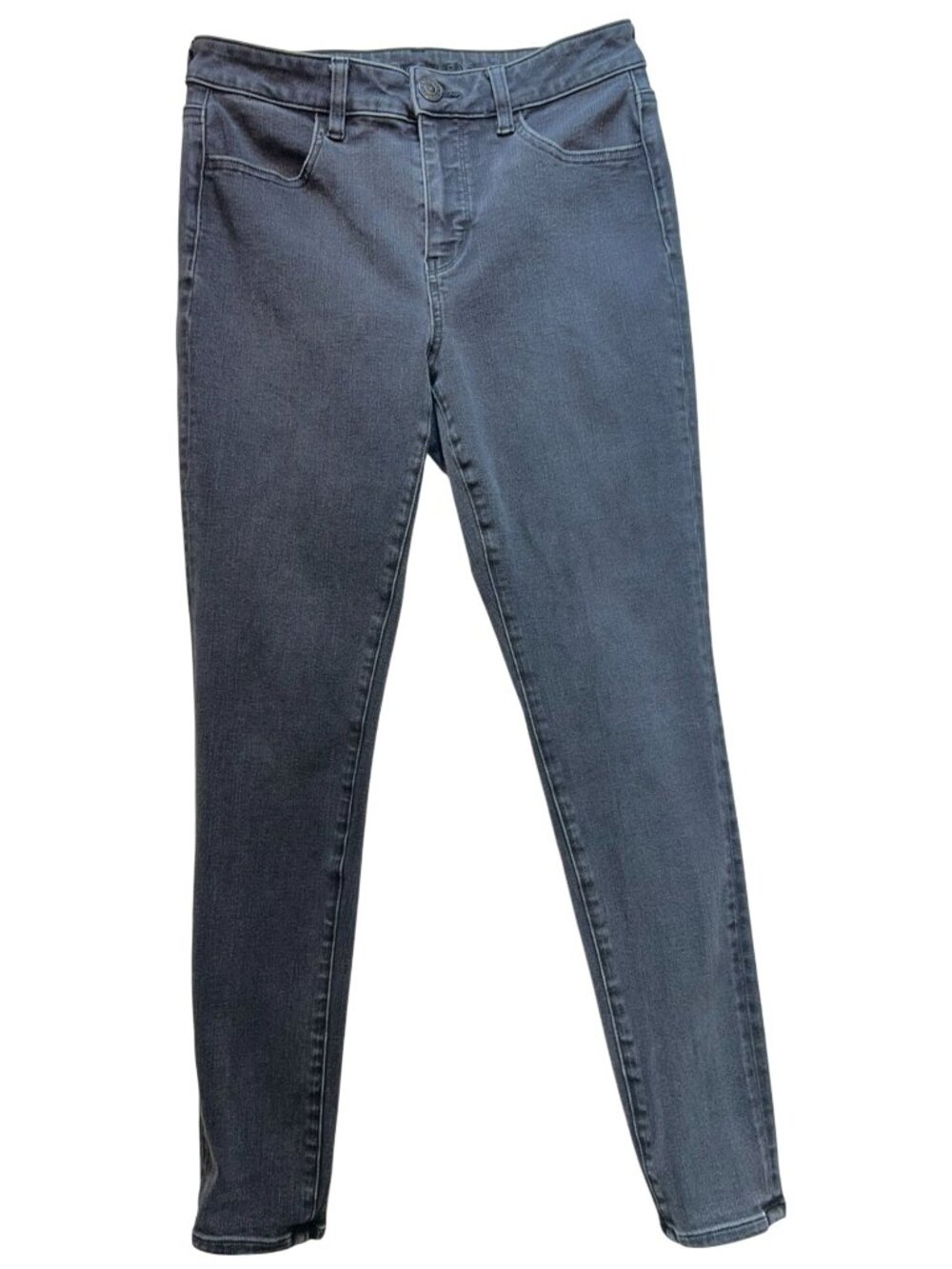American Eagle Womens The Dream Jean Jeggings Stretch Denim Sz 8 Black Dark Wash